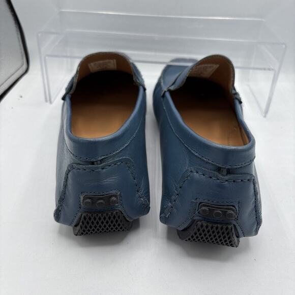 Scandia Woods Mens 13W Blue Leather Mocs Loafers Driving Shoes BOA303 - Picture 6 of 10